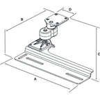 RAM-VB-146:RAM-VB-146_1:RAM® No-Drill™ Vehicle Base for '96-07 Dodge Grand Caravan + More