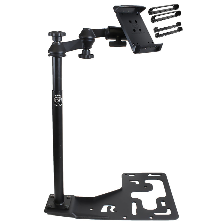 RAM-VB-168-RO1-TAB-SM:RAM-VB-168-RO1-TAB-SM_1:RAM® Tab-Tite™ Tablet Holder with RAM® No-Drill™ Heavy Duty Truck Mount