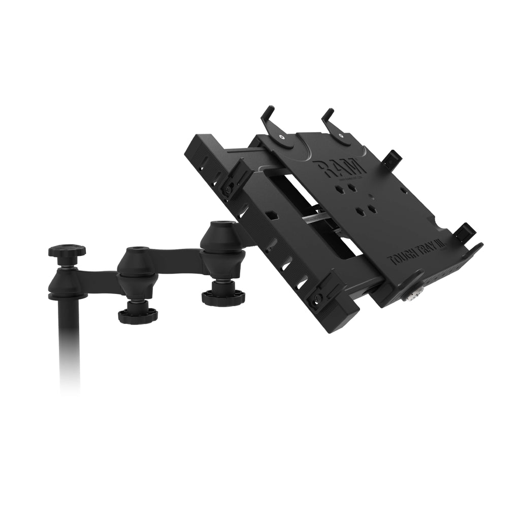 RAM-VB-168-SW3:RAM-VB-168-SW3_1:RAM® No-Drill™ Universal Laptop Mount for Heavy Duty Trucks