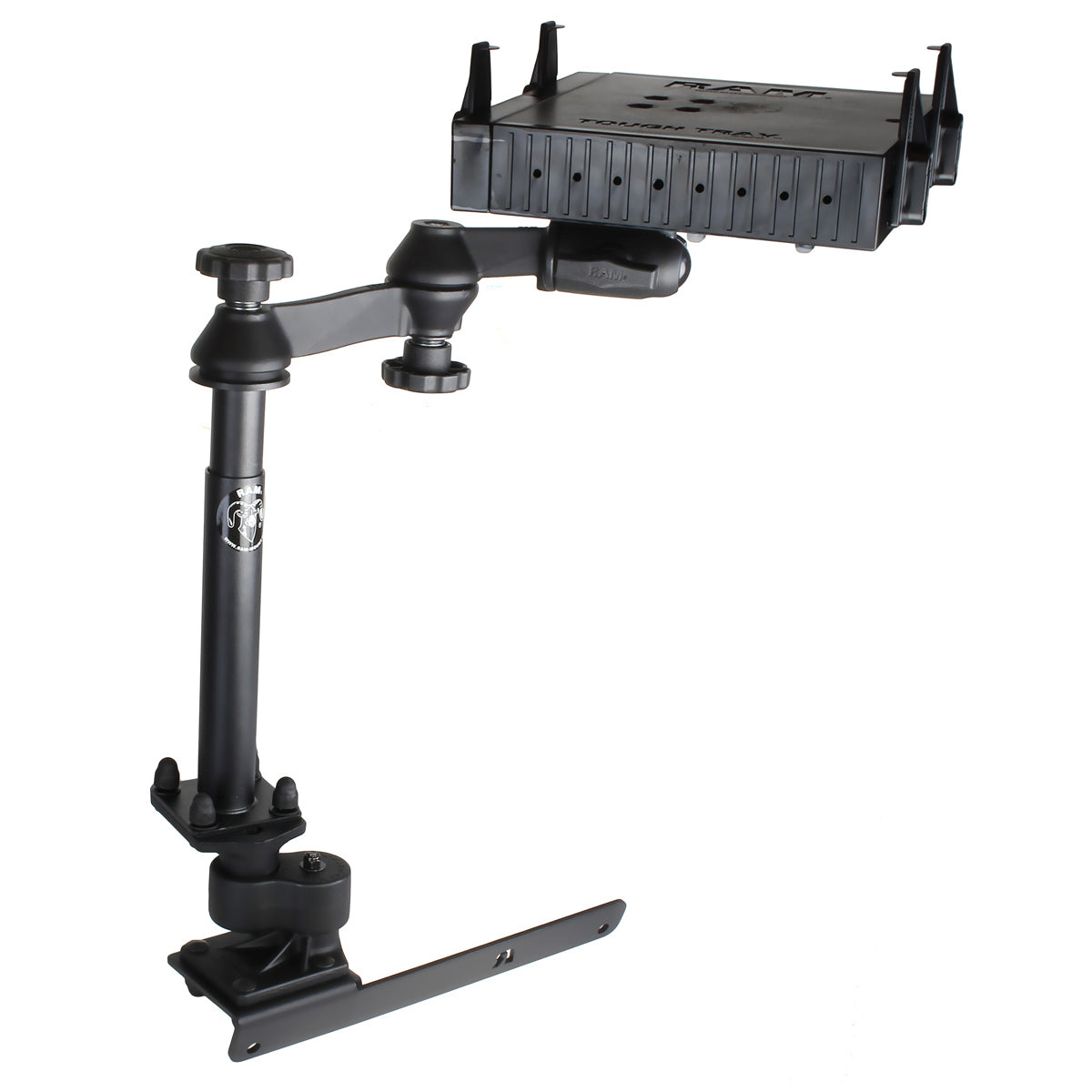 RAM-VB-178A-SW1-FL:RAM-VB-178A-SW1-FL_1:RAM® No-Drill™ Laptop Mount with Flat Arms for '12-26 Ram 2500 + More