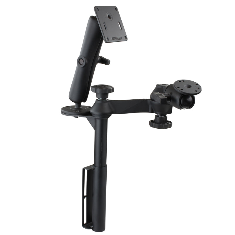 RAM-VB-181-WEST1:RAM-VB-181-WEST1_1:RAM® Vertical Drill-Down Mount with Swing Arms and Double Ball Mount