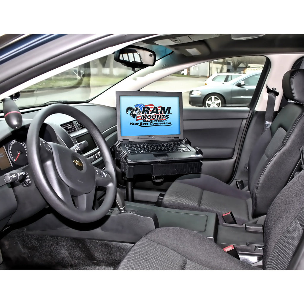 RAM-VB-189-SW1:RAM-VB-189-SW1_1:RAM® No-Drill™ Laptop Mount for '11-13 Chevy Caprice
