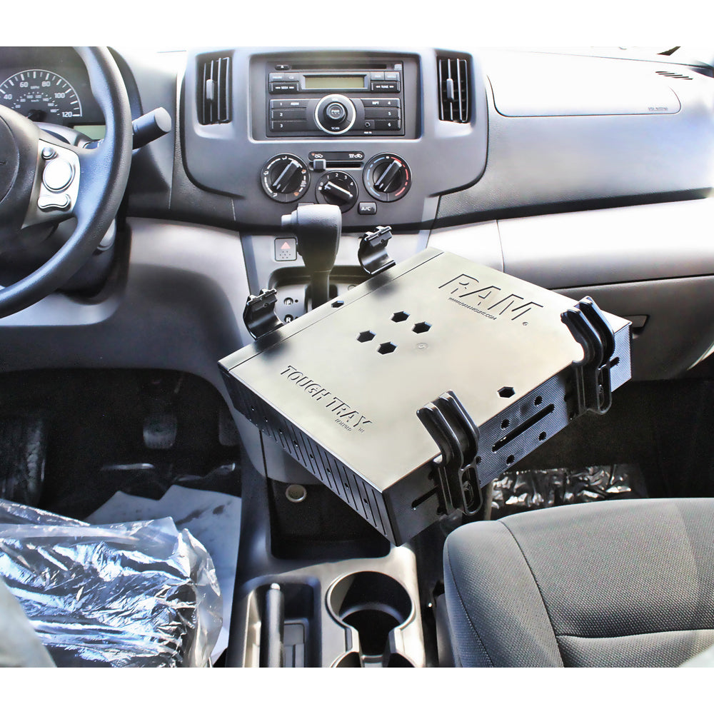 RAM-VB-192-SW1:RAM-VB-192-SW1_1:RAM® No-Drill™ Laptop Mount for '10-21 Nissan NV200 + More