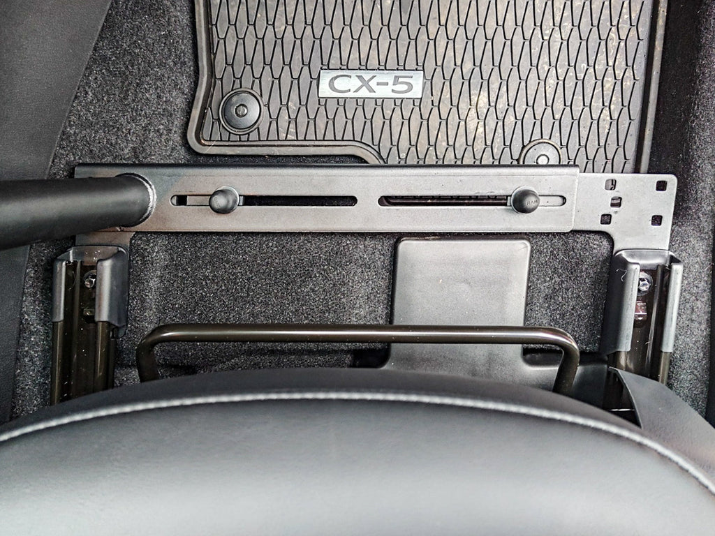 RAM-VB-196-DB2:RAM-VB-196-DB2_1:RAM® No-Drill™ Universal Vehicle Floor Mount with Double Ball Mount