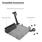RAM-VB-206-SW3:RAM-VB-206-SW3_1:RAM® No-Drill™ Laptop Mount for '20-26 Ford Police Interceptor Utility