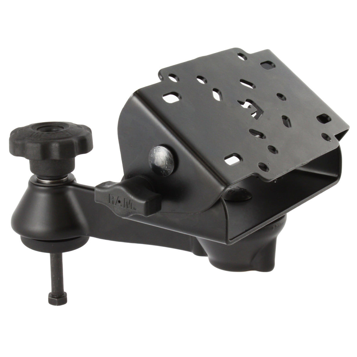 RAM-VB-TNT45-1:RAM-VB-TNT45-1_1:RAM® Tilt-N-Turn™ 45-Degree Bracket with Single Swing Arm