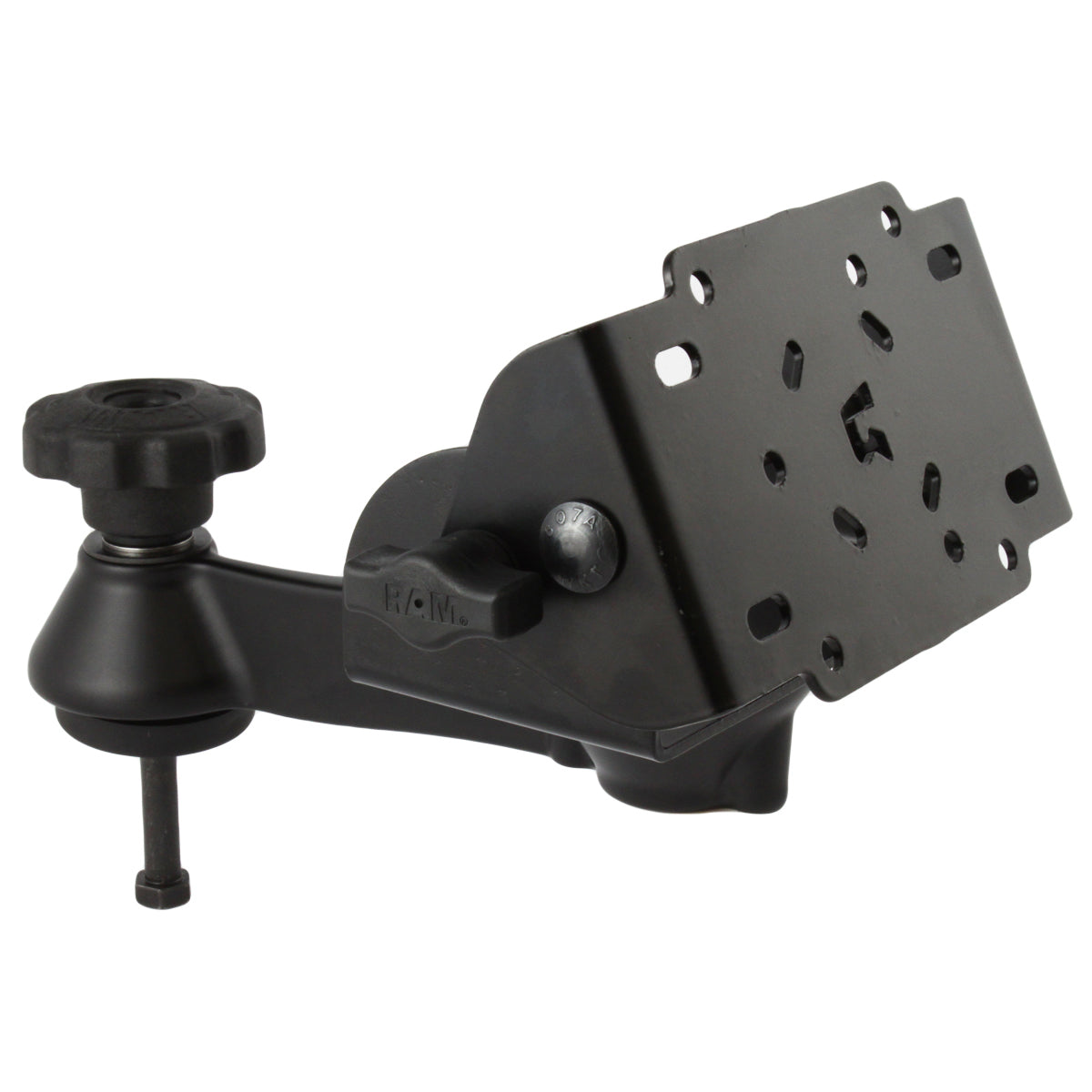 RAM-VB-TNT90-1:RAM-VB-TNT90-1_1:RAM® Tilt-N-Turn™ 90-Degree Bracket with Single Swing Arm