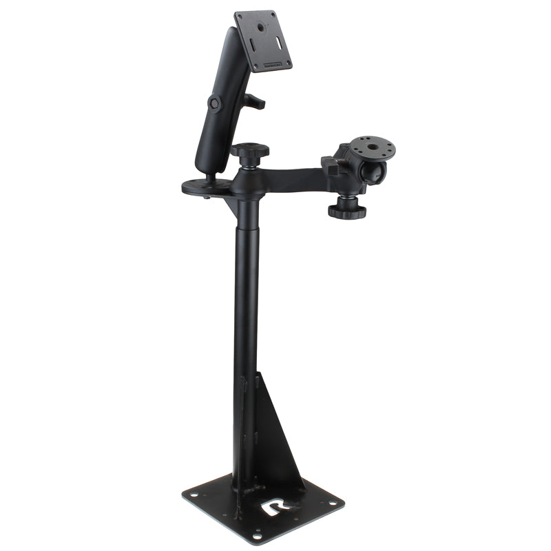 RAM-VBD-122-WEST1:RAM-VBD-122-WEST1_1:RAM® Universal Drill-Down Mount with Swing Arms and Double Ball Mounts
