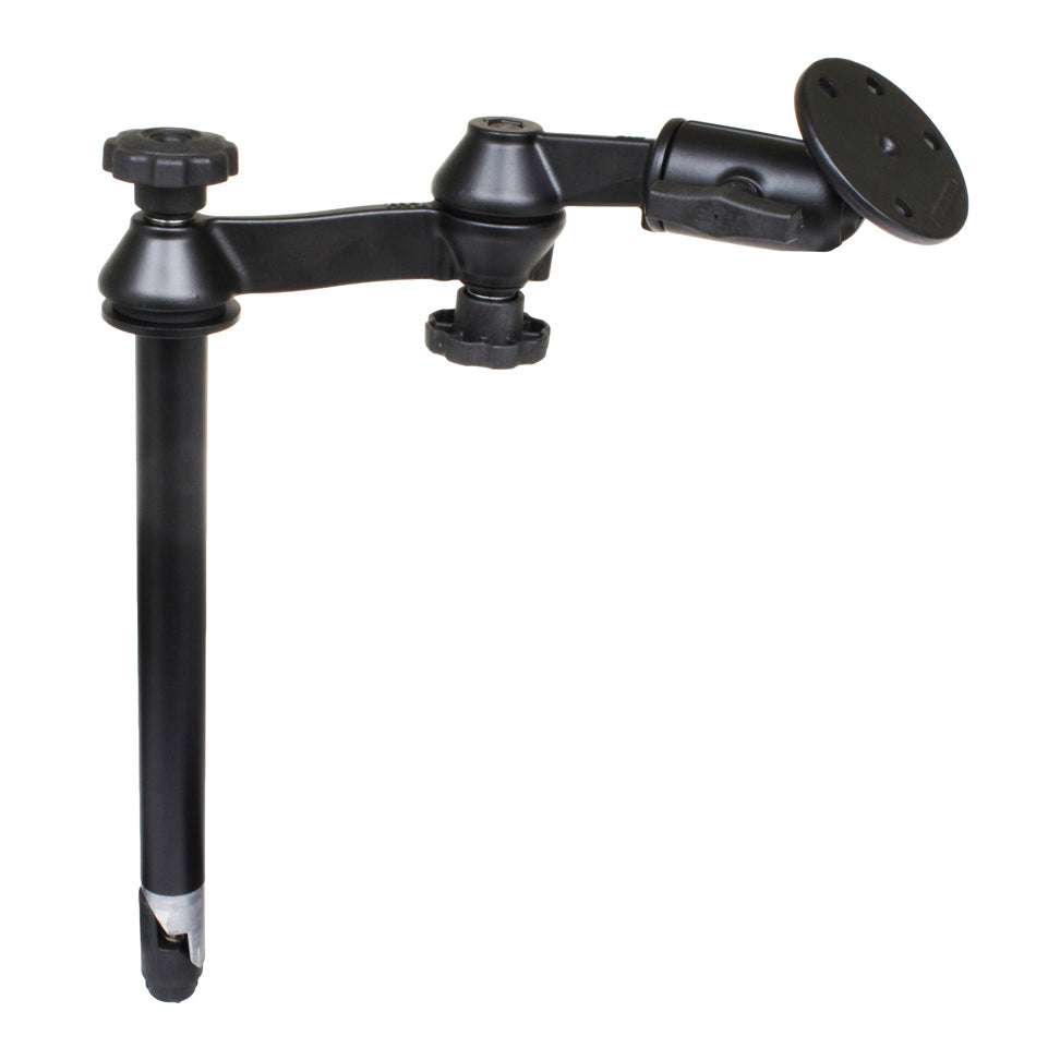 RAM-VP-SW1-12-240:RAM-VP-SW1-12-240_1:RAM® 12" Upper Pole with Double Swing Arms & Large Round Plate