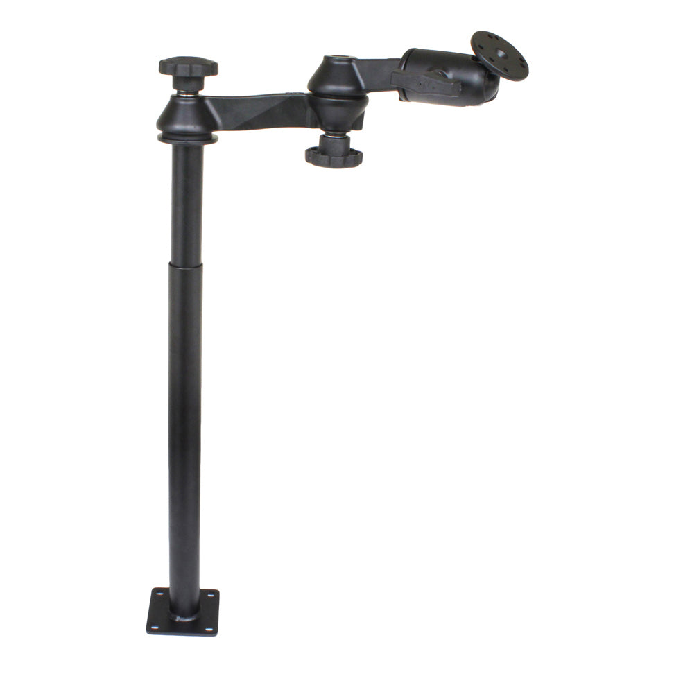 RAM-VP-SW1-1218:RAM-VP-SW1-1218_1:RAM® Tele-Pole™ with 12" & 18" Poles, Double Swing Arms & Round Plate