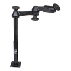 RAM-VP-SW1-129:RAM-VP-SW1-129_1:RAM® Tele-Pole™ with 12" & 9" Poles, Double Swing Arms & Round Plate