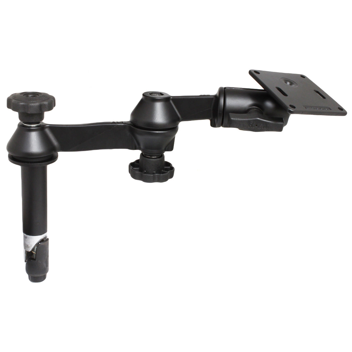 RAM-VP-SW1-4-2461:RAM-VP-SW1-4-2461_1:RAM® 4" Upper Pole with Double Swing Arms & 75x75mm VESA Plate