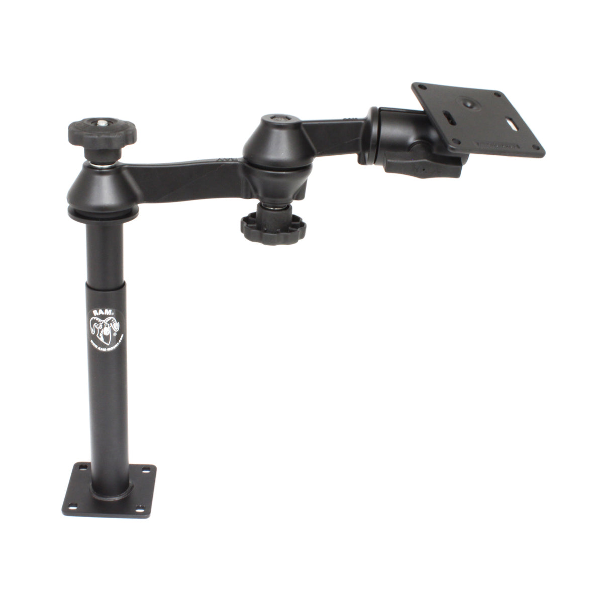 RAM-VP-SW1-89-2461:RAM-VP-SW1-89-2461_1:RAM® Tele-Pole™ with 8" & 9" Poles, Swing Arms & 75x75mm VESA Plate