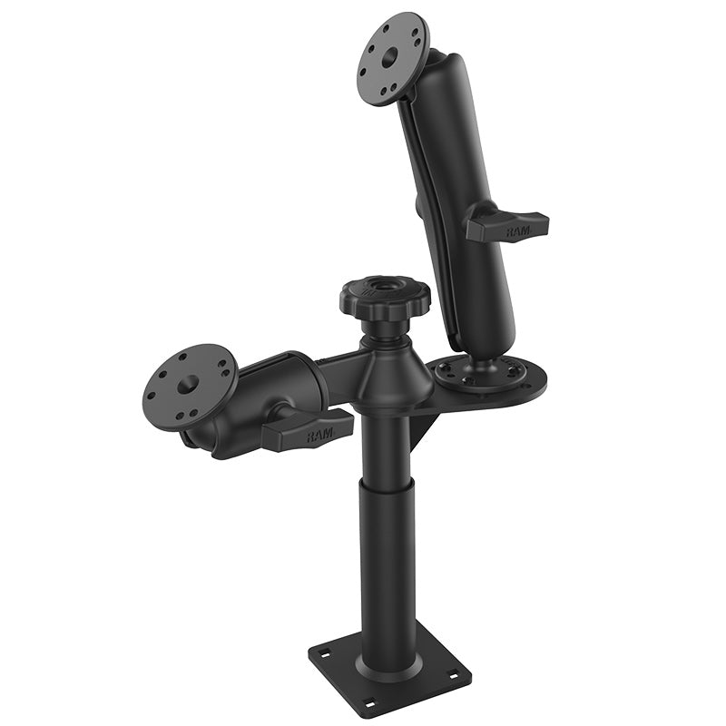 RAM-VP-SW2F-45:RAM-VP-SW2F-45_1:RAM® Tele-Pole™ with 4” & 5” Poles and Double Ball Mount