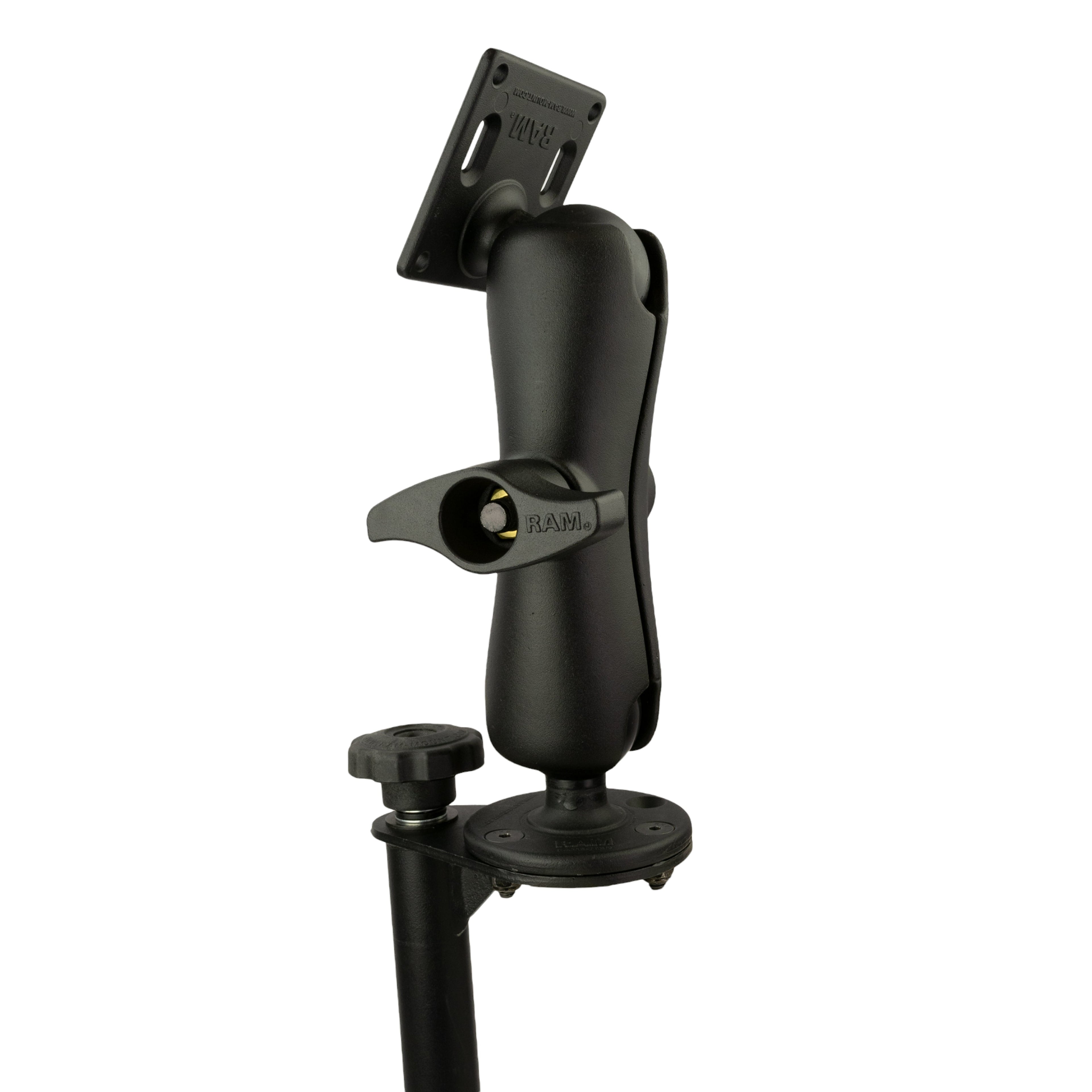 RAM-VP-TTMF12-D-101-2461U:RAM-VP-TTMF12-D-101-2461U_1:RAM® 12" Upper Flange Pole with D Size 75x75mm VESA Mount
