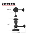 RAP-101-PV4-2P-MAG88U:RAP-101-PV4-2P-MAG88U_1:RAM® Dual 90-Degree Pivot Magnetic Mount with Knob
