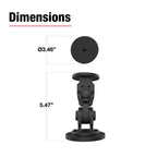 RAP-101-PV4-2P-NK-MAG88U:RAP-101-PV4-2P-NK-MAG88U_1:RAM® Dual 90-Degree Pivot Magnetic Mount