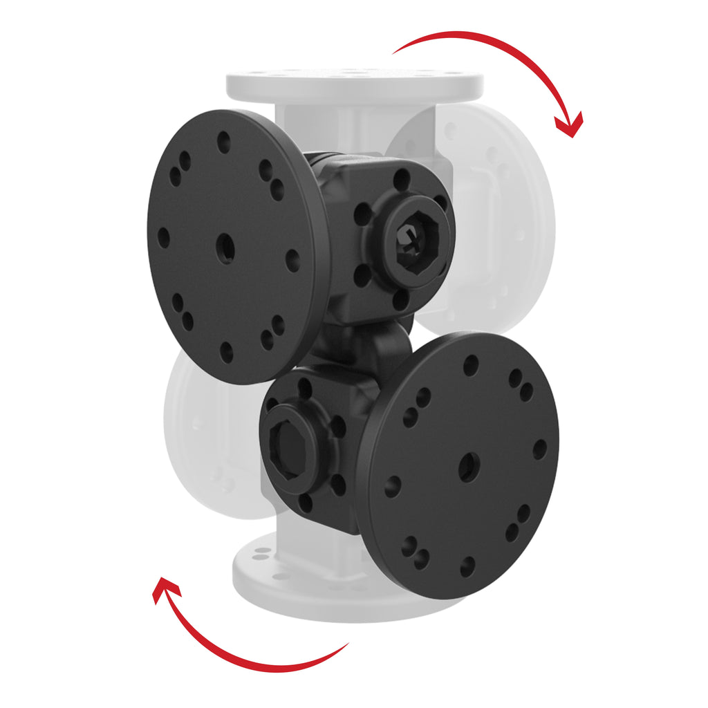 RAP-101-PV4-2P-NKU:RAP-101-PV4-2P-NKU_1:RAM® Dual 90-Degree Pivot Mount