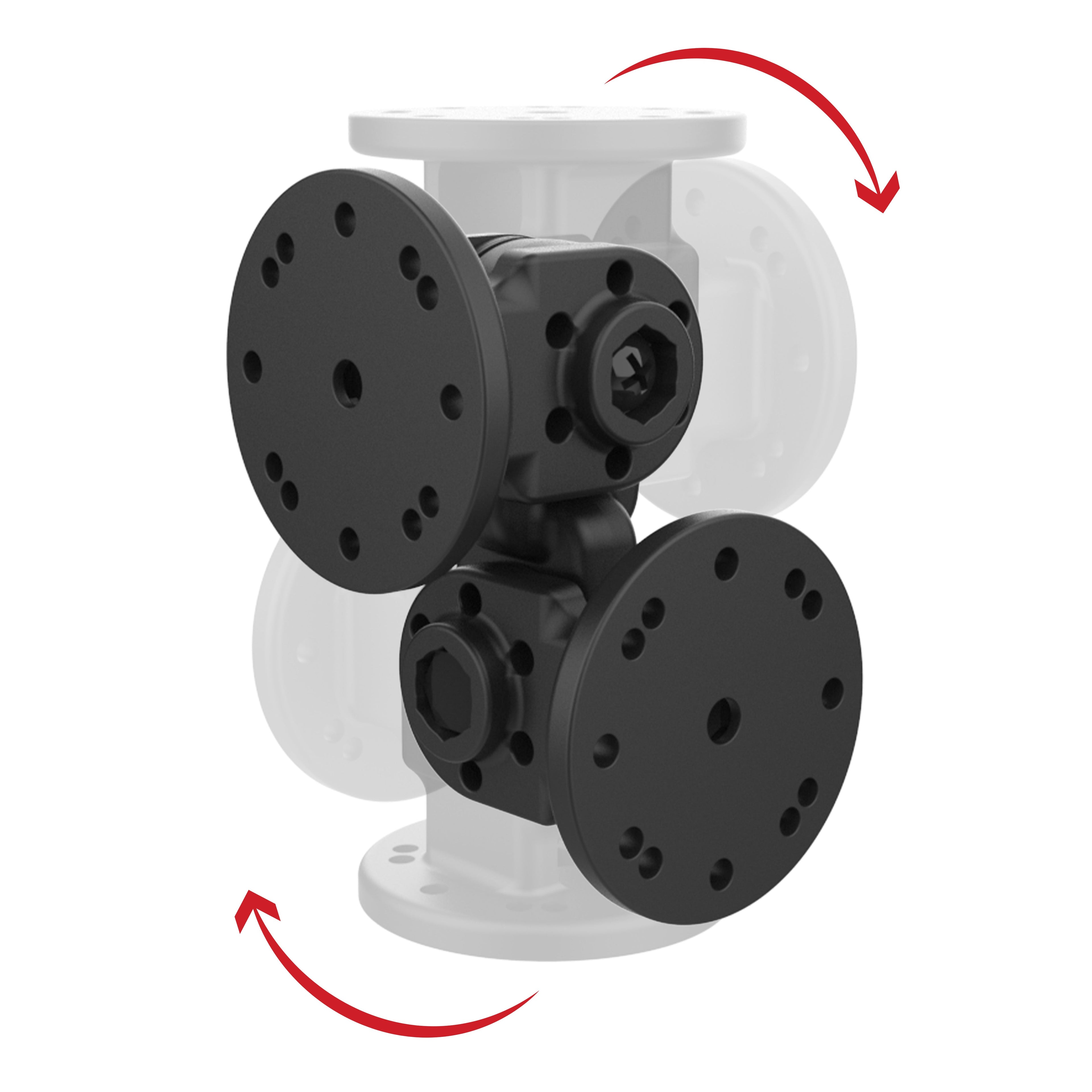 RAP-101-PV4-2P-NKU:RAP-101-PV4-2P-NKU_1:RAM® Dual 90-Degree Pivot Mount