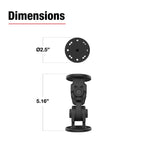 RAP-101-PV4-2P-NKU:RAP-101-PV4-2P-NKU_1:RAM® Dual 90-Degree Pivot Mount
