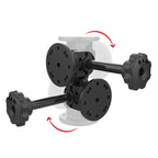 RAP-101-PV4-2PU:RAP-101-PV4-2PU_1:RAM® Dual 90-Degree Pivot Mount with Knob