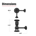 RAP-101-PV4-2PU:RAP-101-PV4-2PU_1:RAM® Dual 90-Degree Pivot Mount with Knob