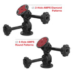 RAP-101-PV4-2PU:RAP-101-PV4-2PU_1:RAM® Dual 90-Degree Pivot Mount with Knob