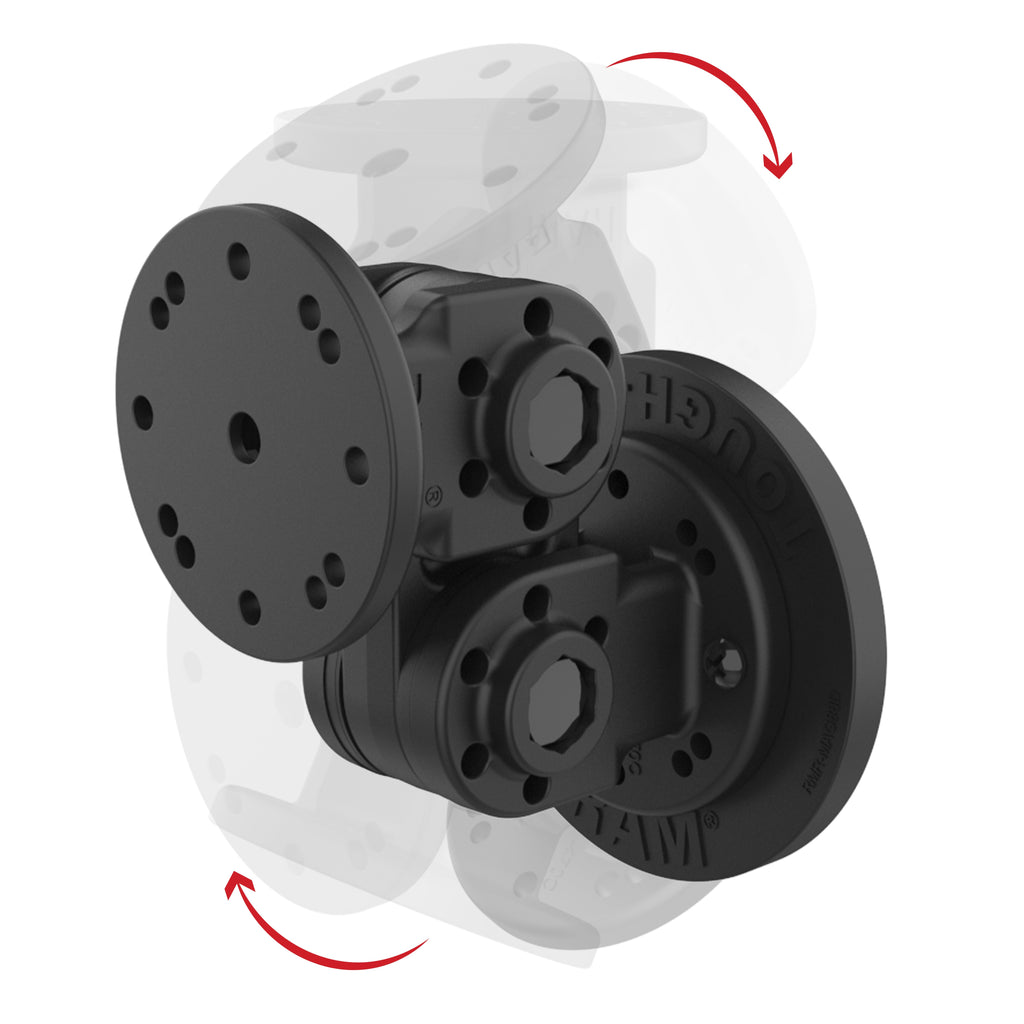 RAP-101-PV4-2S-NK-MAG88U:RAP-101-PV4-2S-NK-MAG88U_1:RAM® Dual Straight Pivot Magnetic Mount