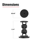 RAP-101-PV4-2S-NK-MAG88U:RAP-101-PV4-2S-NK-MAG88U_1:RAM® Dual Straight Pivot Magnetic Mount