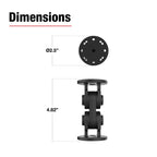 RAP-101-PV4-2S-NKU:RAP-101-PV4-2S-NKU_1:RAM® Dual Straight Pivot Mount