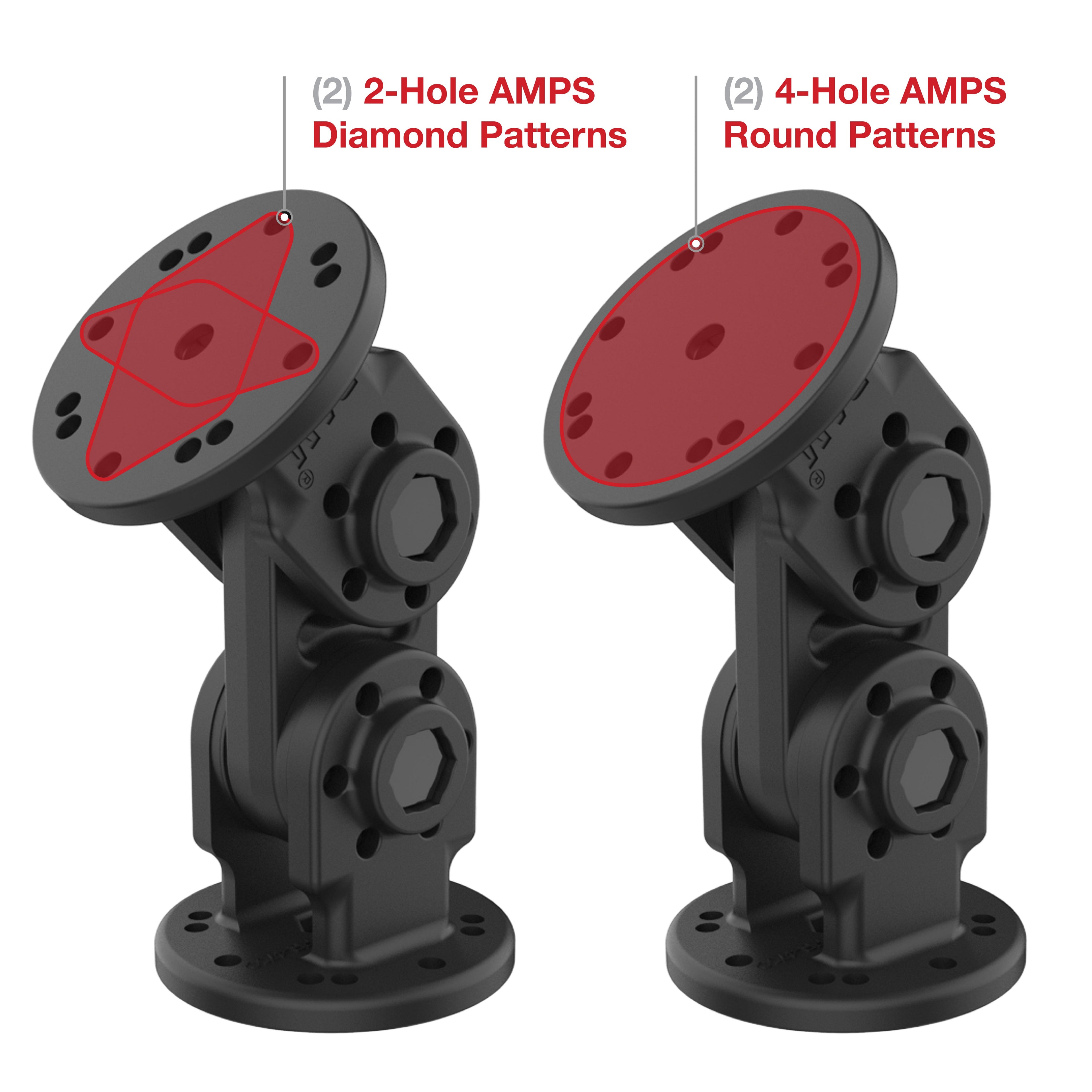 RAP-101-PV4-2S-NKU:RAP-101-PV4-2S-NKU_1:RAM® Dual Straight Pivot Mount