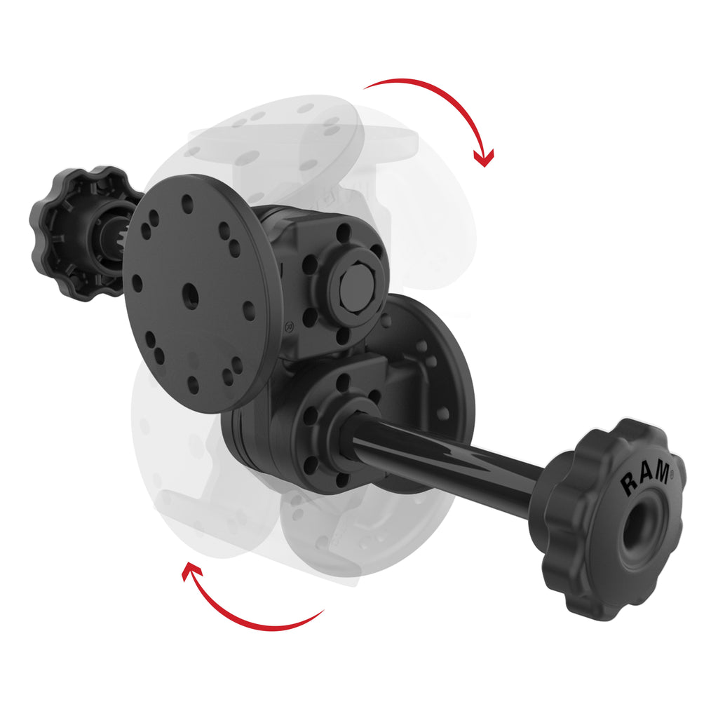 RAP-101-PV4-2SU:RAP-101-PV4-2SU_1:RAM® Dual Straight Pivot Mount with Knob