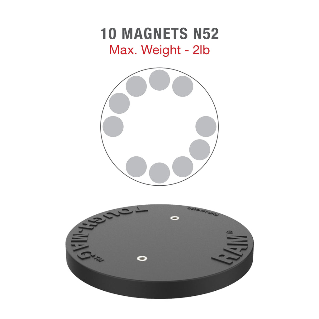RAP-101-PV4-NK-MAG88U:RAP-101-PV4-NK-MAG88U_1:RAM® Single Pivot Magnetic Mount