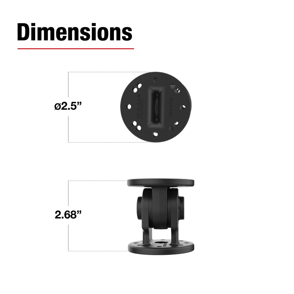 RAP-101-PV4-NKU:RAP-101-PV4-NKU_1:RAM® Single Pivot Mount
