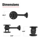RAP-101-PV4U:RAP-101-PV4U_1:RAM® Single Pivot Mount with Knob