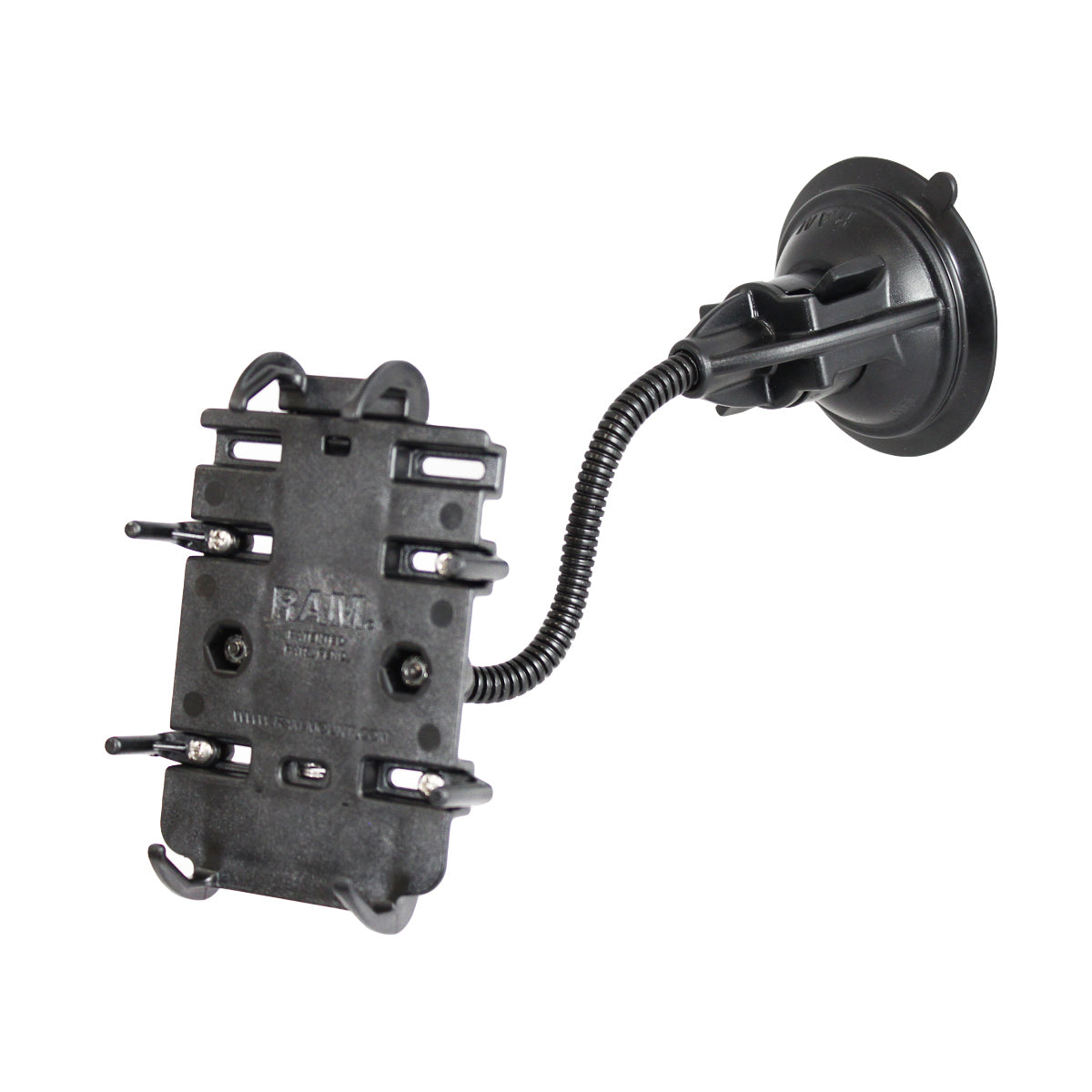 RAP-105-6224-PD3U:RAP-105-6224-PD3U_1:RAM® Quick-Grip™ Phone Holder with RAM® Twist-Lock™ Suction Cup Mount