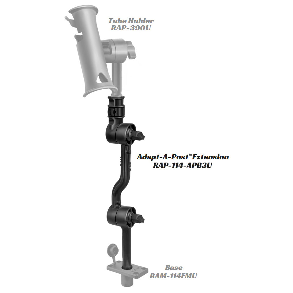 RAP-114-APB3U:RAP-114-APB3U_1:RAM® Adapt-A-Post™ with Adjustable 16" Extension Arm