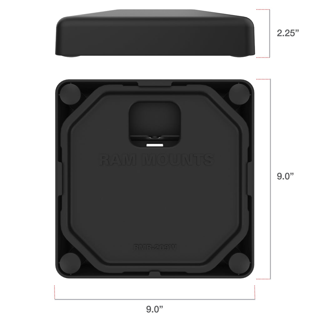 RAP-251-2U:RAP-251-2U_1:RAM® Weighted Platform Base with 4-Hole Pattern for GDS® Pedestal Docks