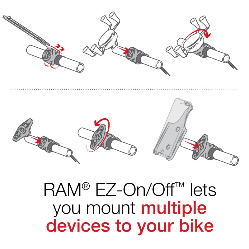 RAP-274-1-SPO2U:RAP-274-1-SPO2U_1:RAM® EZ-On/Off™ Bicycle Mount for SPOT IS™ Satellite GPS Messenger