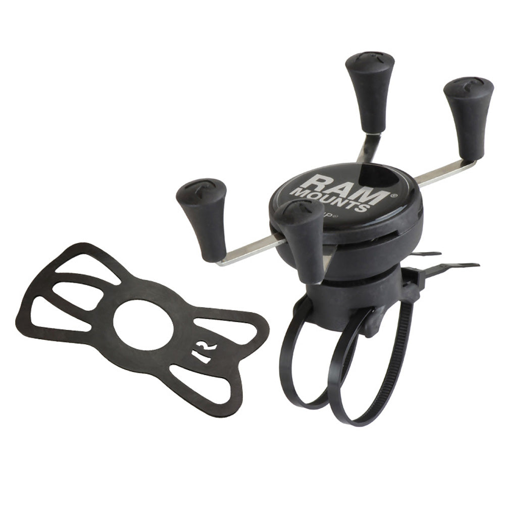 RAP-274-1-UN7U:RAP-274-1-UN7U_1:RAM® X-Grip® Phone Mount with RAM® EZ-On/Off™ Bicycle Base