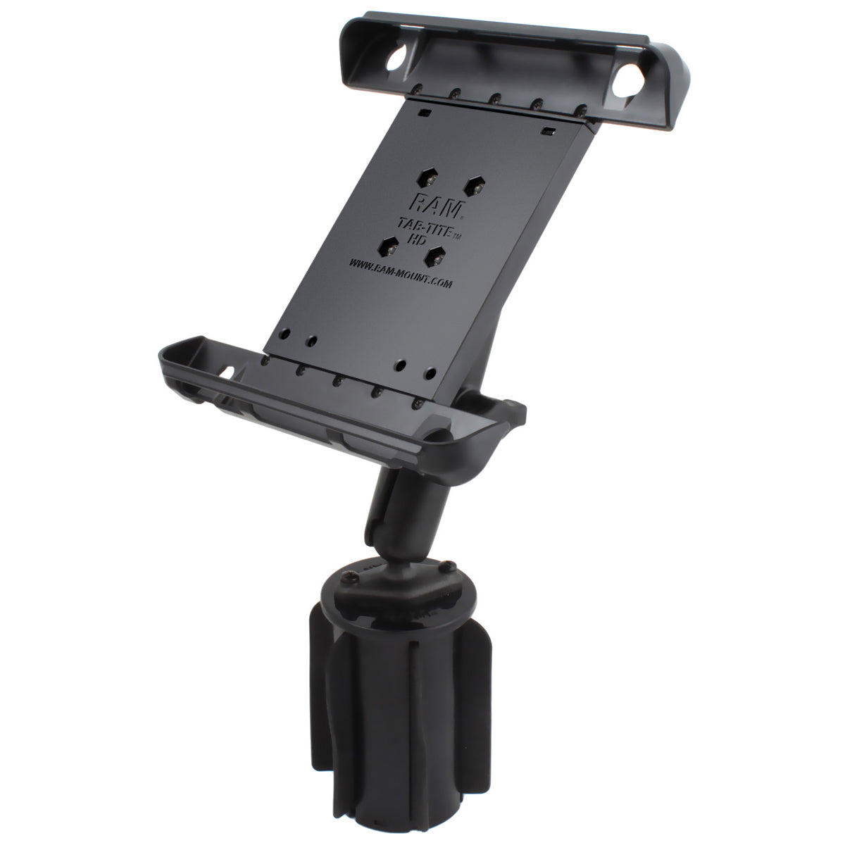 RAP-299-3-C-TAB3U:RAP-299-3-C-TAB3U_1:RAM® Tab-Tite™ Holder with RAM-A-CAN™ II Cup Holder Mount for iPad 1-4