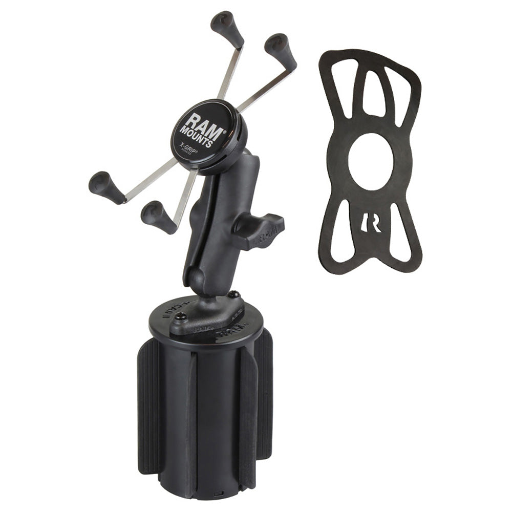 RAP-299-3-UN10U:RAP-299-3-UN10U_1:RAM® X-Grip® Large Phone Mount with RAM-A-CAN™ II Cup Holder Base