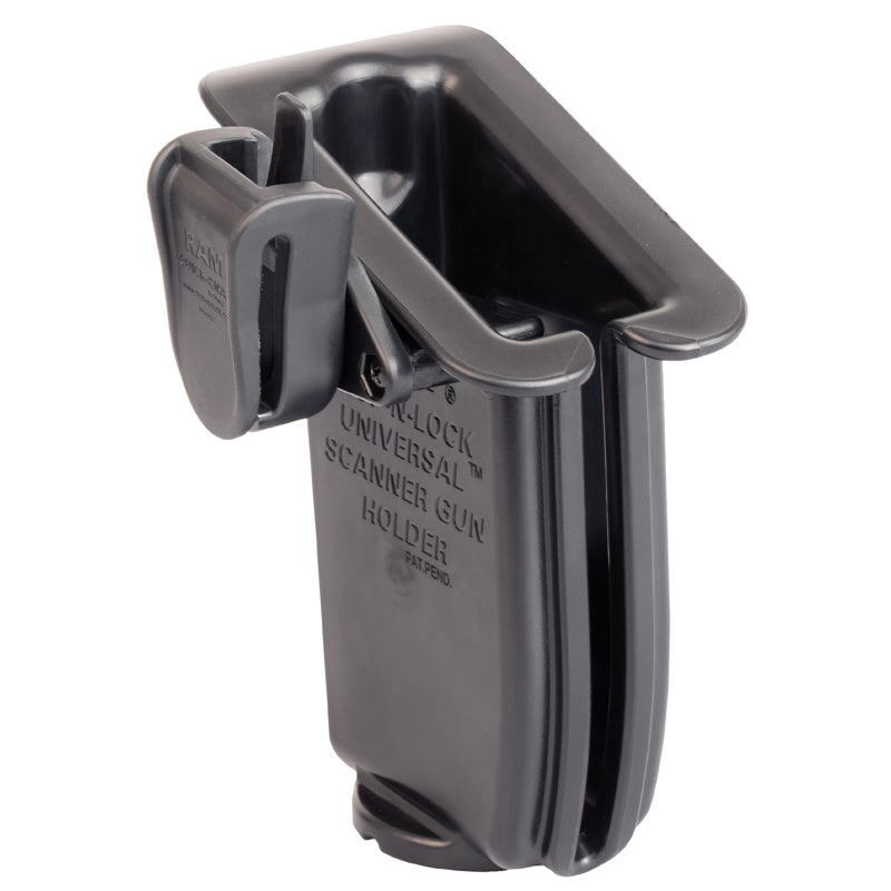 RAP-317-271U:RAP-317-271U_1:RAM® Drop-N-Lock™ Scanner Gun Holder with Belt Clip