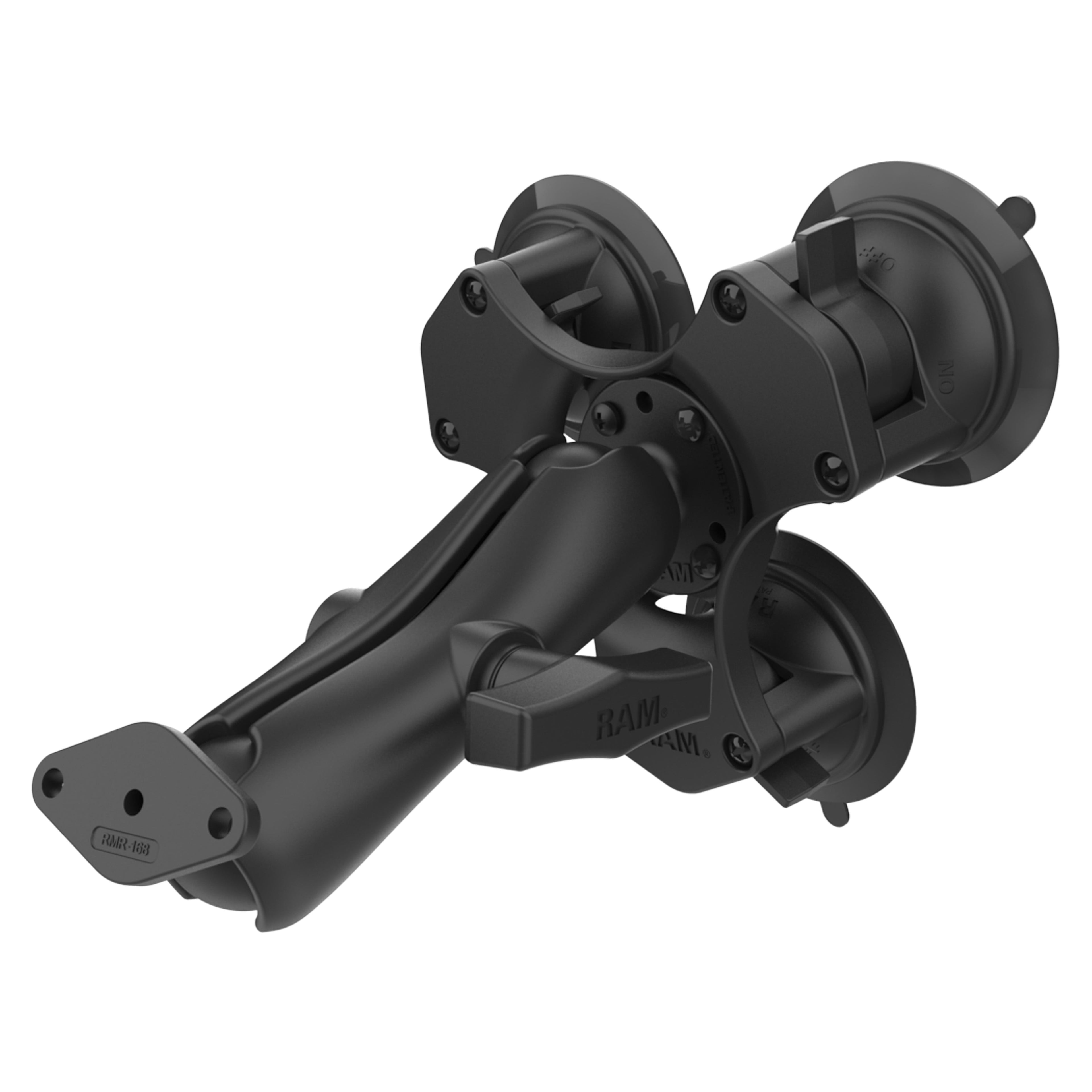 RAP-365-138U:RAP-365-138U_1:RAM® Twist-Lock™ Triple Suction Cup Mount with Diamond Plate
