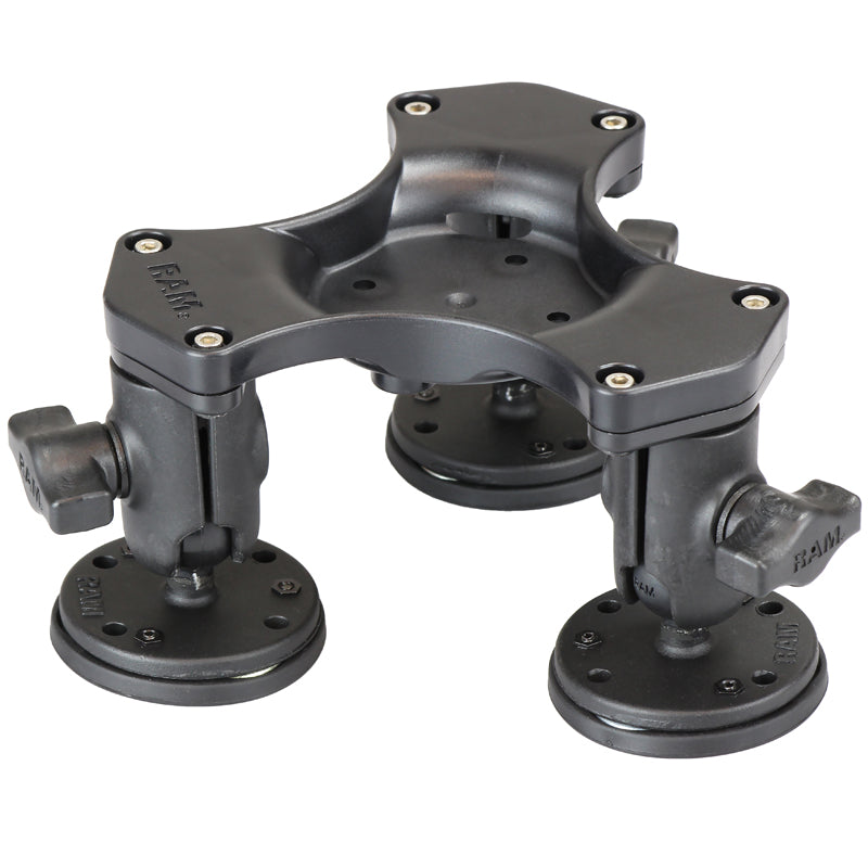RAP-365B-1-339U:RAP-365B-1-339U_1:RAM® Triple Ball and Socket Magnetic Base with AMPS Hole Pattern