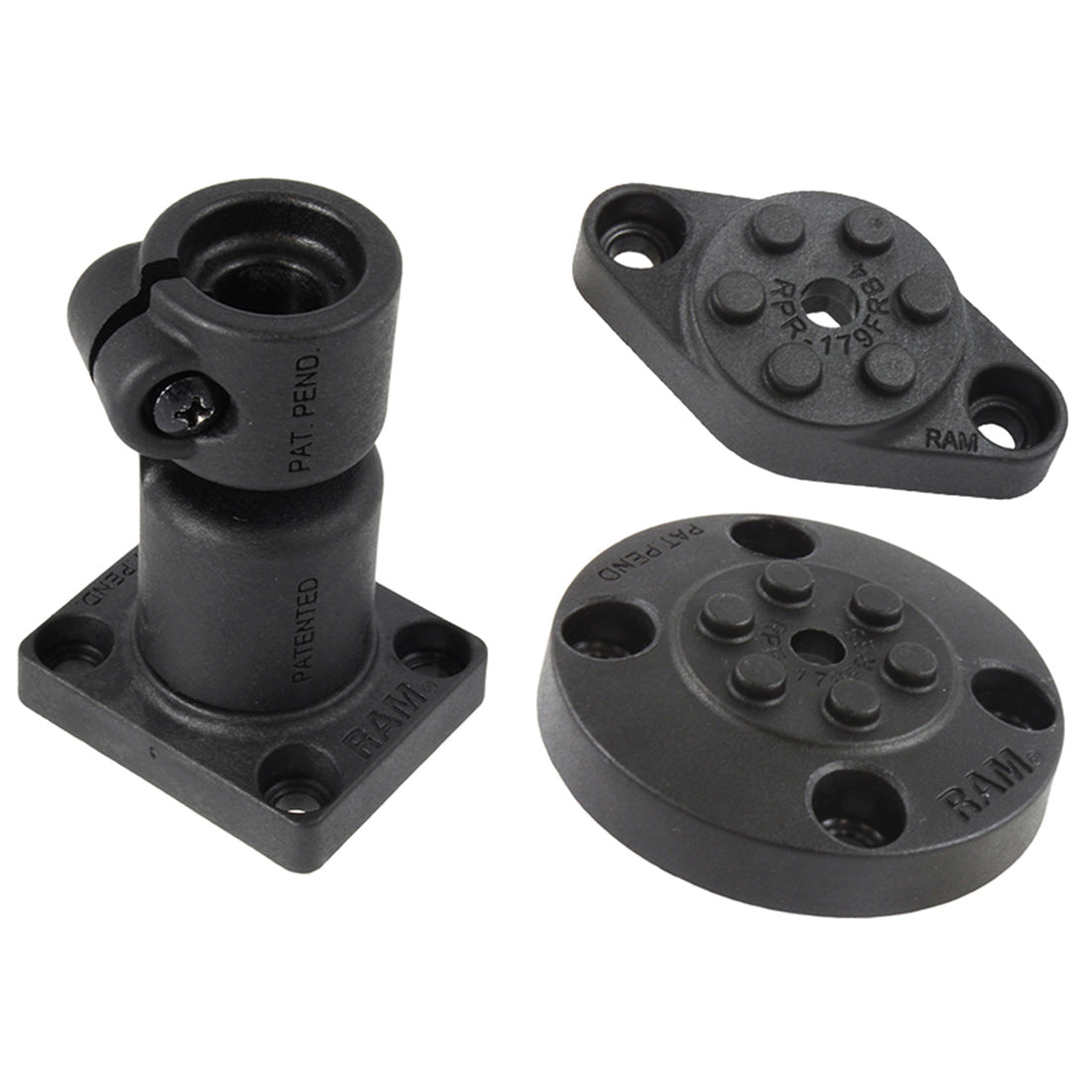 RAP-386BU:RAP-386BU_1:RAM® Flex-Rod™ Receiver with RAM® Pin-Lock™ Drill-Down Accessories