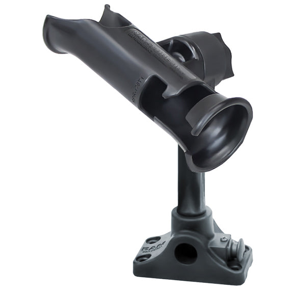 RAP-390-BMPU:RAP-390-BMPU_1:RAM® Tube Jr.™ Rod Holder with Bulkhead/Flat Surface Base - 6" Post
