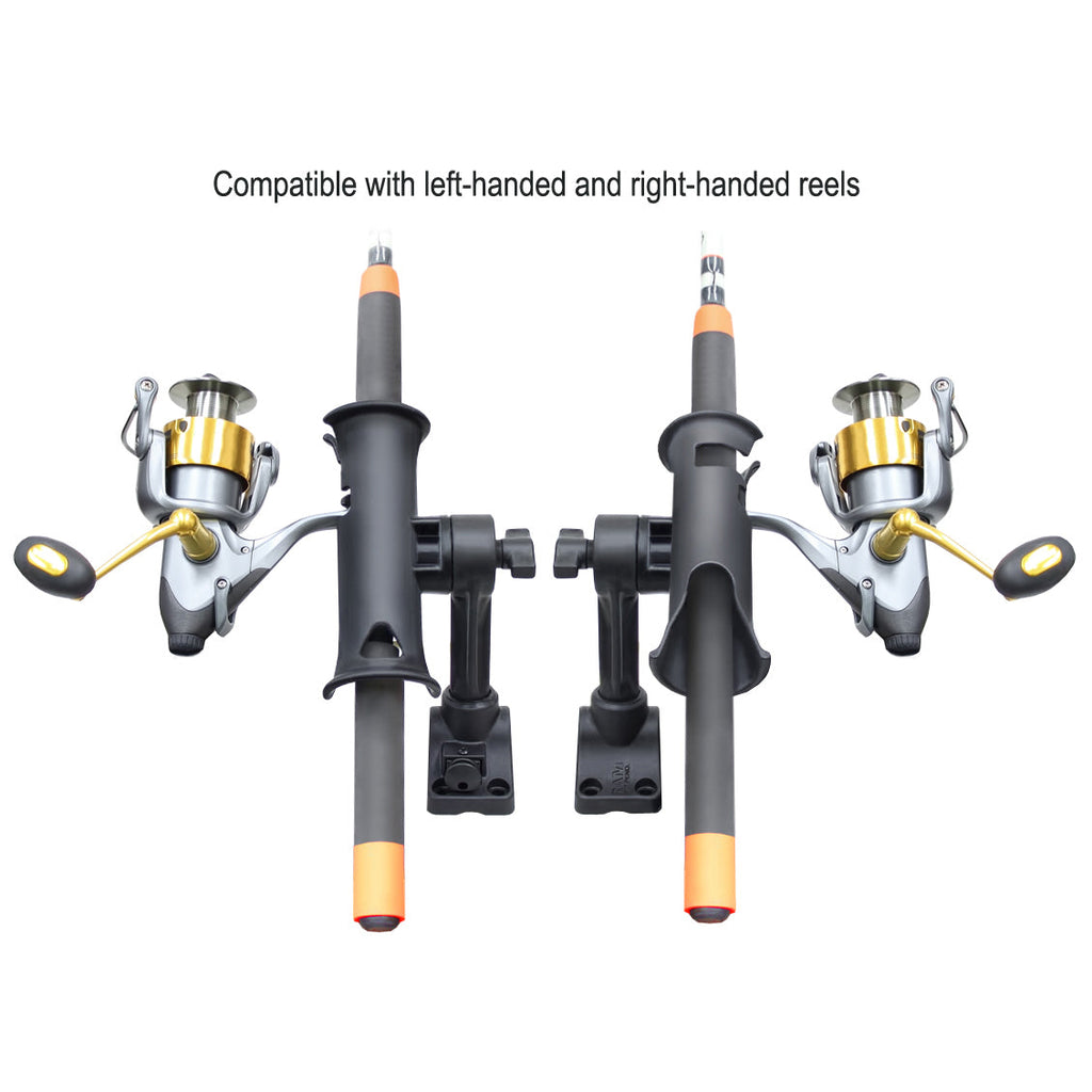 RAP-390-SBMPU:RAP-390-SBMPU_1:RAM® Tube Jr.™ Rod Holder with Bulkhead/Flat Surface Base - 4" Post