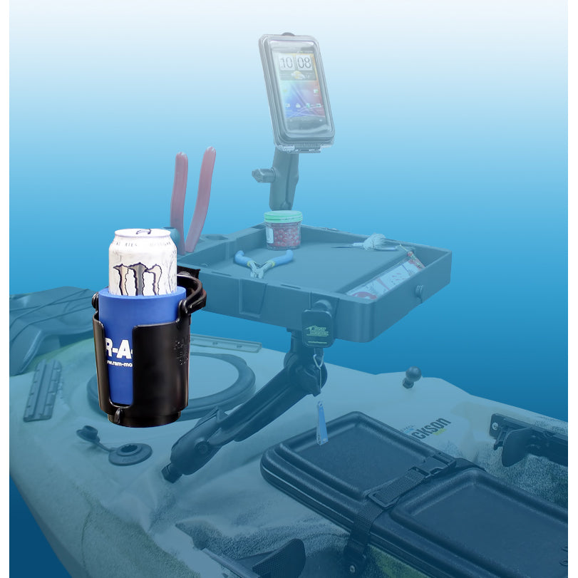 RAP-395W-132U:RAP-395W-132U_1:RAM® Level Cup™ Drink Holder for RAM® Stack-N-Stow™ Bait Board