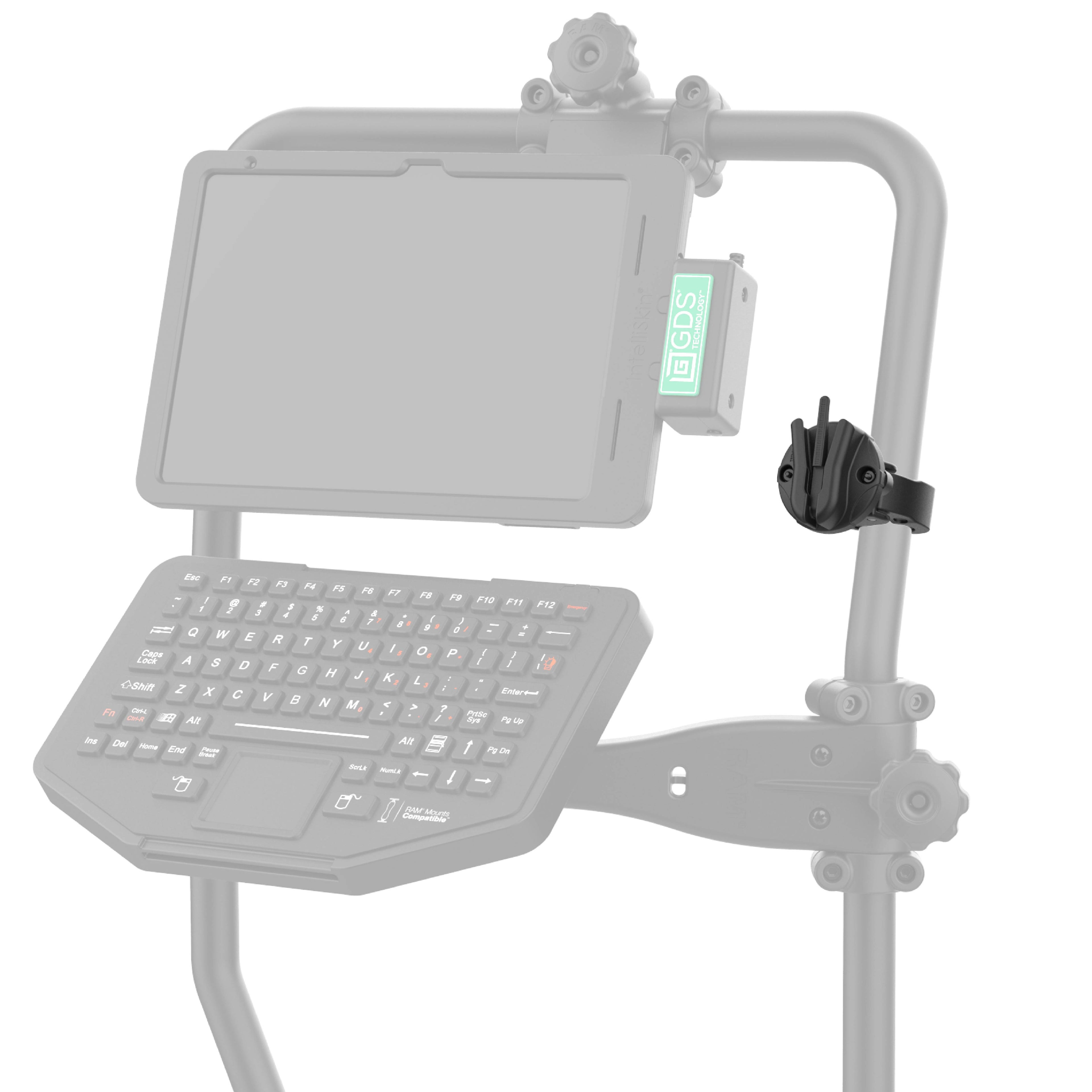 RAP-400-1-MCU:RAP-400-1-MCU_1:RAM® Microphone Low Profile Tough-Claw™ Small Clamp Mount